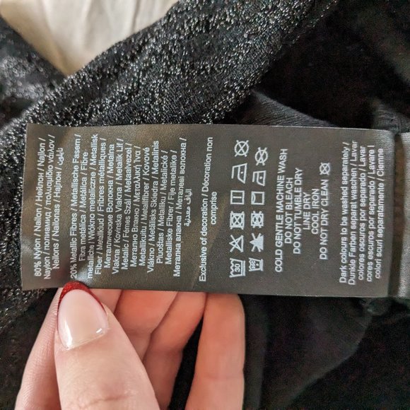 Black metallic crop top Vero Moda - long sleeved - Picture 4 of 5